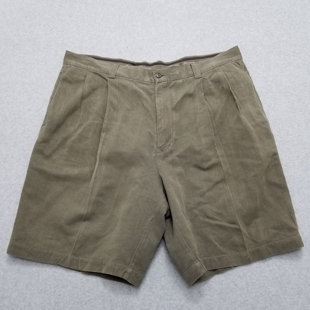 Tommy Bahama Shorts Mens 38 Beige Chino Casual Pockets Silk‎